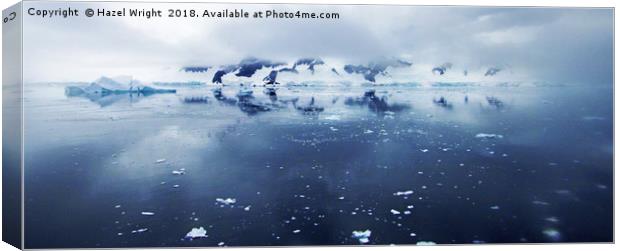 Wilhelmina Bay, Antarctica Canvas Print by Hazel Wright