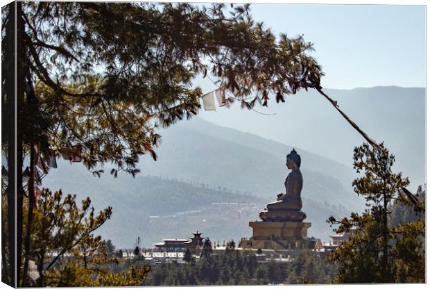 Buddha Dordenma, Bhutan Canvas Print by Hazel Wright