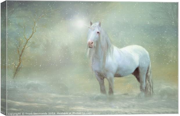 Unicorn Drifter Canvas Print by Trudi Simmonds