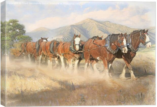 The Heavy Haulers Canvas Print by Trudi Simmonds