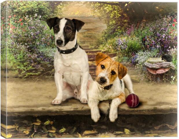 Scruffy and Slim Canvas Print by Trudi Simmonds