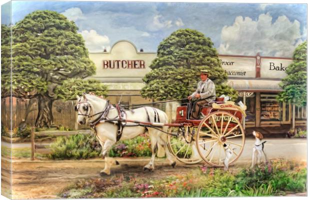 The Butchers Cart Canvas Print by Trudi Simmonds