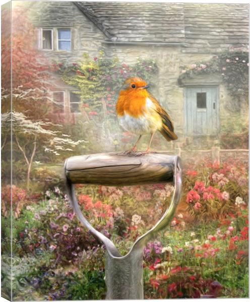 Robins Garden Canvas Print by Trudi Simmonds