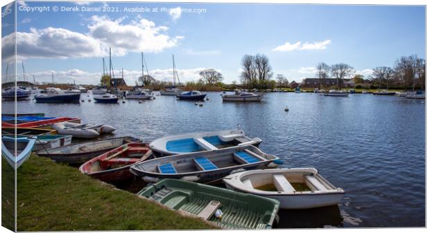 River Stour, Christchurch Canvas Print by Derek Daniel