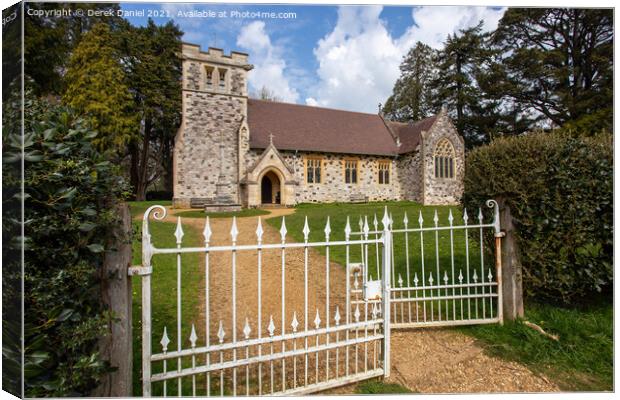 St. Stephen's Church, Pamphill, Wimborne Canvas Print by Derek Daniel