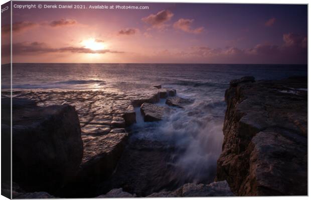 Sunrise around Portland, Dorset Canvas Print by Derek Daniel