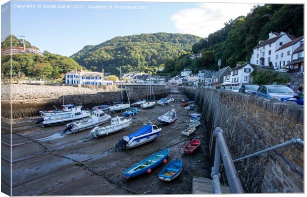 Captivating Lynmouth Harbour Canvas Print by Derek Daniel