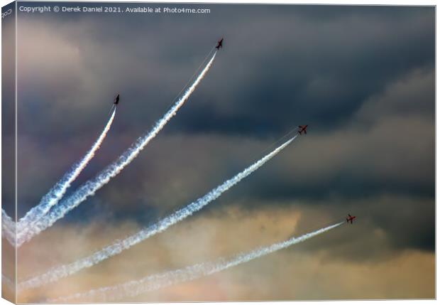 Thrilling Aerobatics at Bournemouth Airshow Canvas Print by Derek Daniel