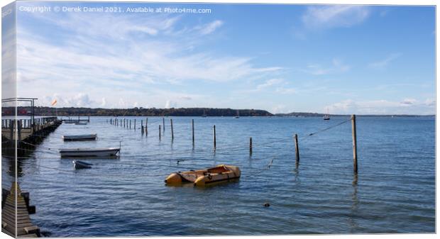 View from East Dorset Sailing Club Canvas Print by Derek Daniel