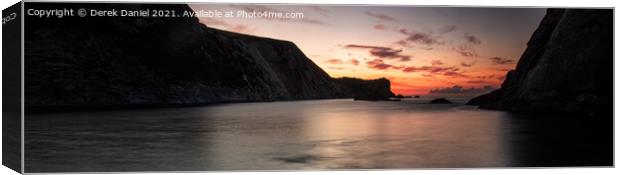 Man O'War Bay Sunrise, Dorset (panoramic) Canvas Print by Derek Daniel