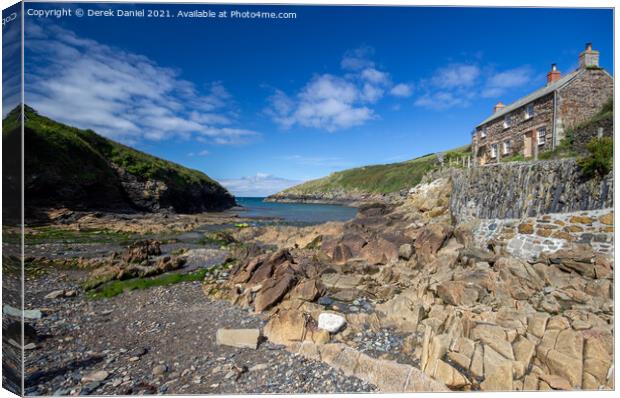 Secluded Cornish Cove Canvas Print by Derek Daniel