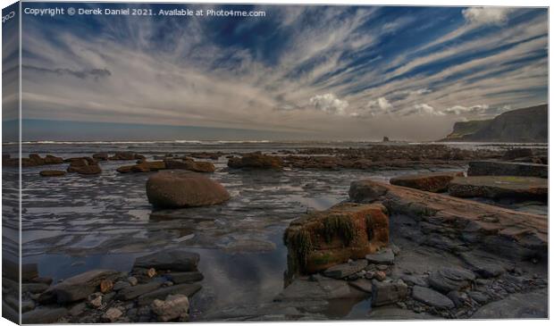 Saltwick Bay, Whitby, North Yorkshire Canvas Print by Derek Daniel