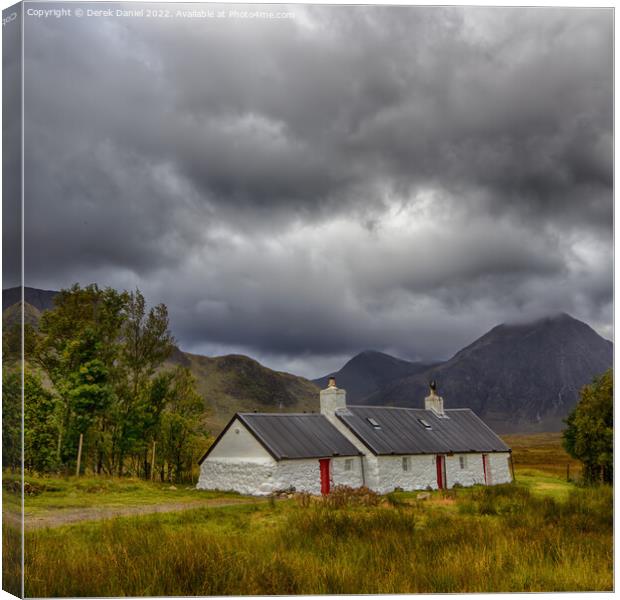 Black Rock Cottage, Glencoe, Scotland Canvas Print by Derek Daniel