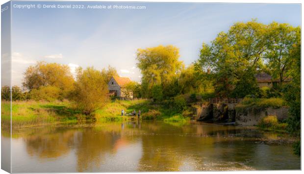 River Stour near Fiddleford Manor, Sturminster New Canvas Print by Derek Daniel