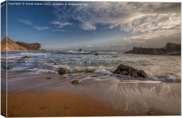 Man O'War Bay, Dorset Canvas Print by Derek Daniel