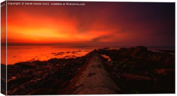 Sunrise at Peveril Point, Swanage (panoramic) Canvas Print by Derek Daniel