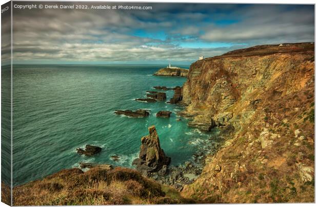 The coast leading up to South Stack, Anglesey Canvas Print by Derek Daniel