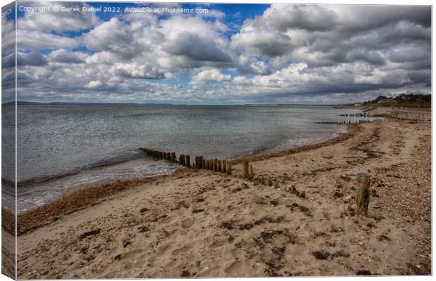 Lepe Beach, Beaulieu, Hampshire Canvas Print by Derek Daniel