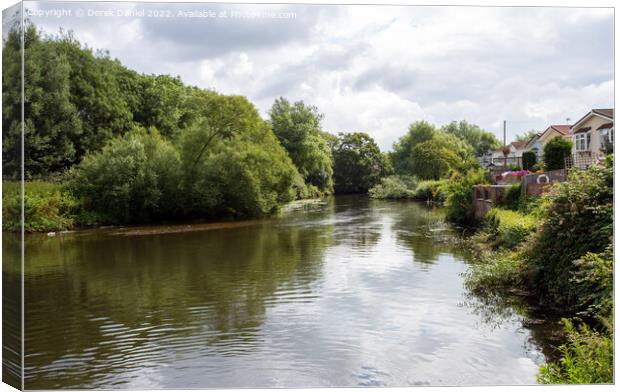  River Stour near Iford Bridge Canvas Print by Derek Daniel