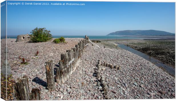 Porlock Weir Beach Canvas Print by Derek Daniel