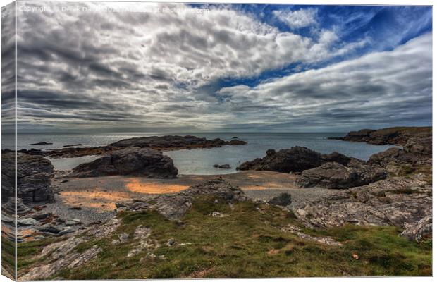  Moody and Dramatic Trearddur Bay Canvas Print by Derek Daniel