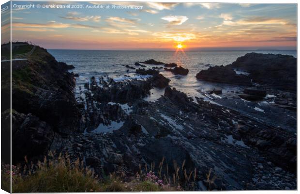 Majestic Sunset over the Atlantic Canvas Print by Derek Daniel