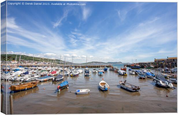 Lyme Regis Harbour Canvas Print by Derek Daniel