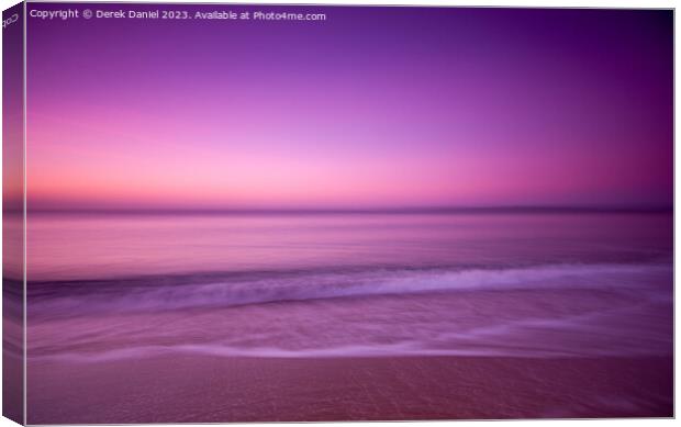 Serene Sunrise on the Beach Canvas Print by Derek Daniel