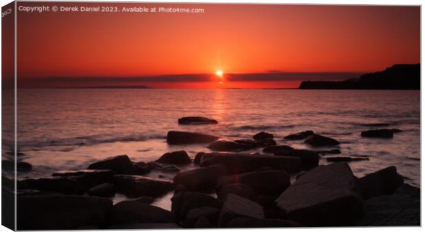 Serene Kimmeridge Bay Sunset Canvas Print by Derek Daniel