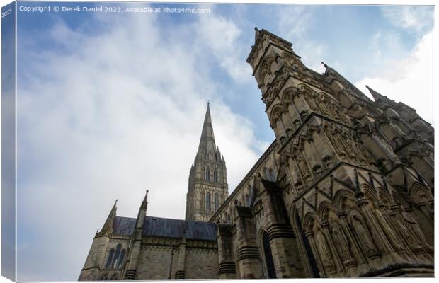 Majestic Beauty of Salisbury Cathedral Canvas Print by Derek Daniel