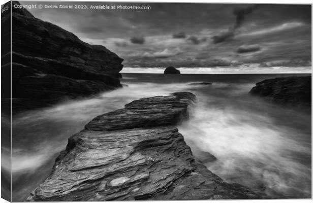 Ethereal Sunset at Trebarwith Strand Canvas Print by Derek Daniel