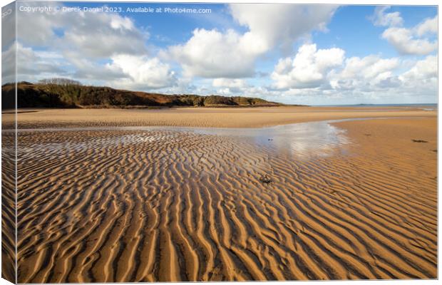 Tranquil Lligwy Beach Canvas Print by Derek Daniel