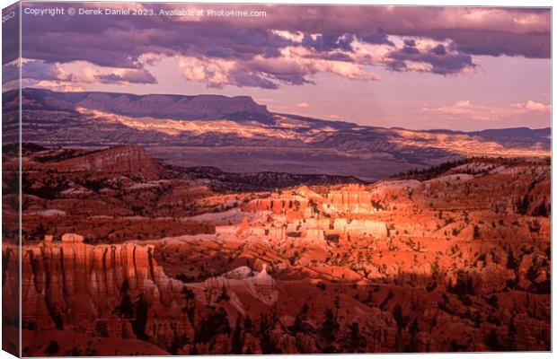 Majestic Sunset Over Bryce Canyon Canvas Print by Derek Daniel
