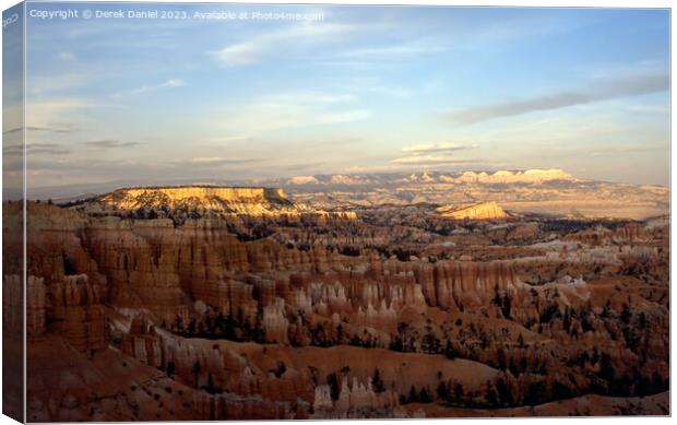 Majestic Hoodoos Bathed in Sunset Glory Canvas Print by Derek Daniel