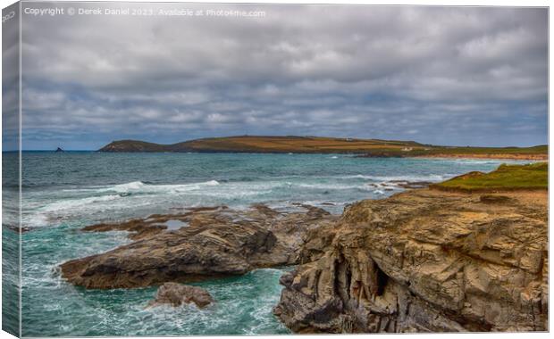 Treyarnon Bays Rugged Coastal Beauty Canvas Print by Derek Daniel