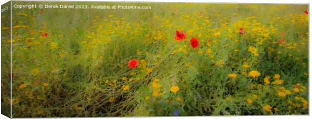 Dreamy Meadow Flowers Canvas Print by Derek Daniel