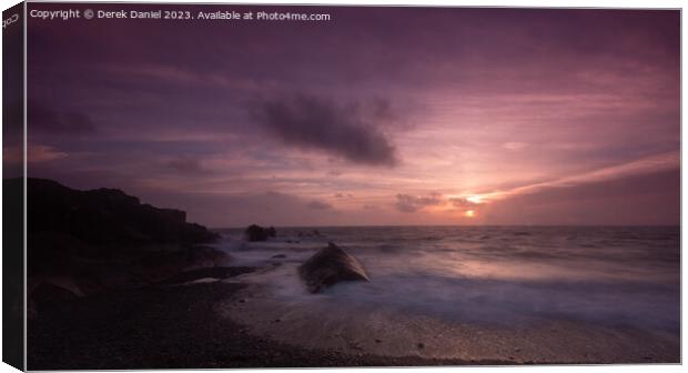 Whale Rock, Bude, Cornwall Canvas Print by Derek Daniel