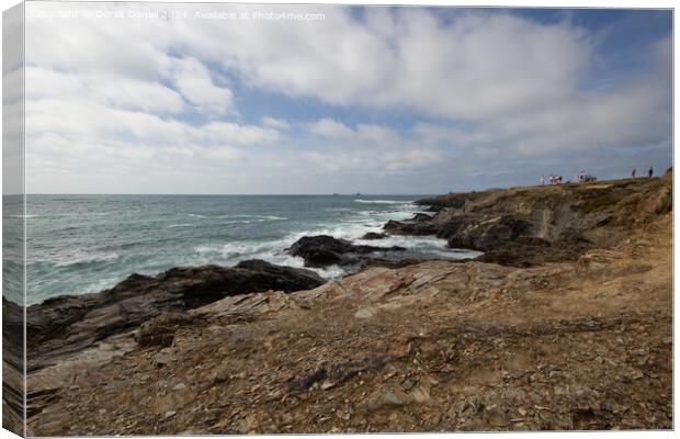 Coastline at Treyarnon, Cornwall Canvas Print by Derek Daniel