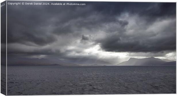 A view of the mainland from Armadale, Skye Canvas Print by Derek Daniel