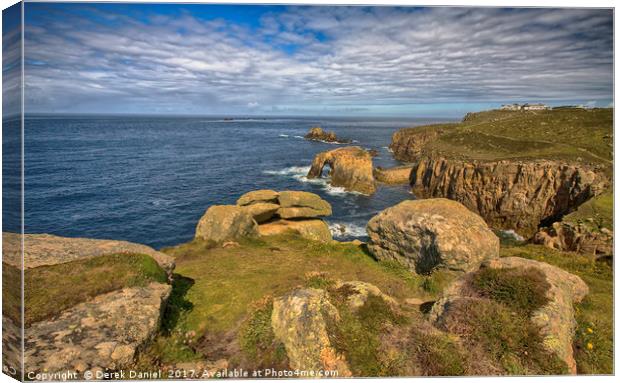 Lands End, Cornwall Canvas Print by Derek Daniel