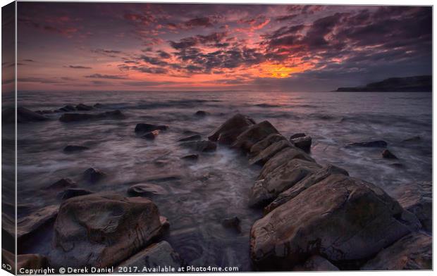 Glowing Orange  Sunset Canvas Print by Derek Daniel