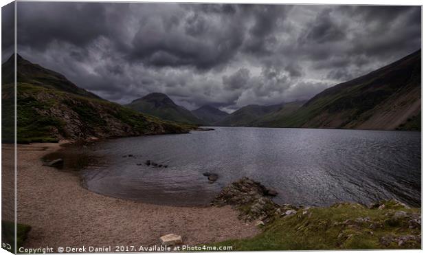cloudy day at Wastwater in the Lake District #3 Canvas Print by Derek Daniel