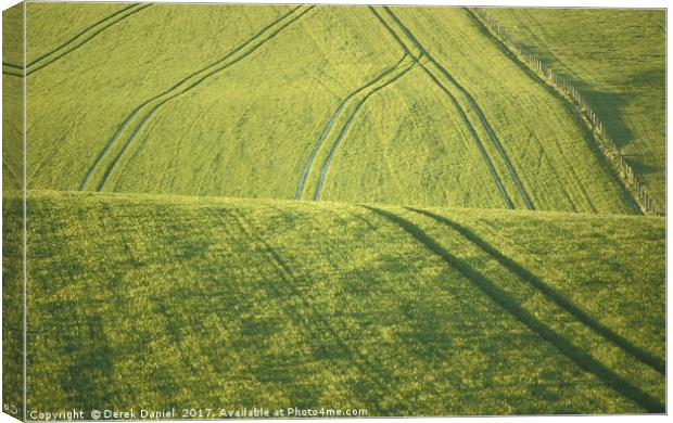 Rolling Green Hills Canvas Print by Derek Daniel