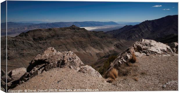 Aguereberry Point, Death Valley Canvas Print by Derek Daniel