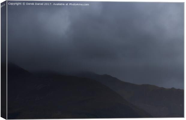 Rainy, Misty Morning in Glencoe Canvas Print by Derek Daniel