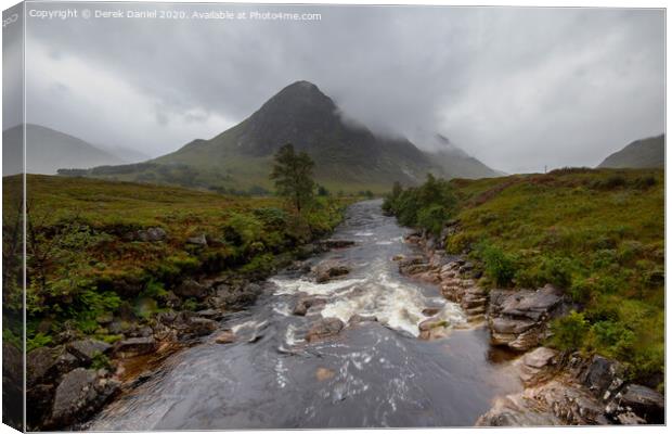 Glen Etive Canvas Print by Derek Daniel