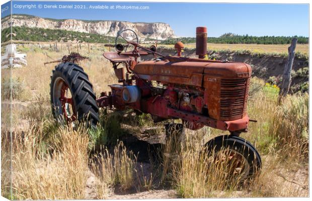 Rustic Charm Farmall Tractor in Utah Canvas Print by Derek Daniel