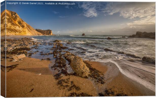 Man O' War Bay, Jurassic Coast Canvas Print by Derek Daniel