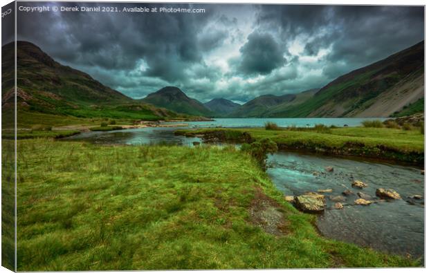 Stormy weather at Wastwater, The Lake District  Canvas Print by Derek Daniel