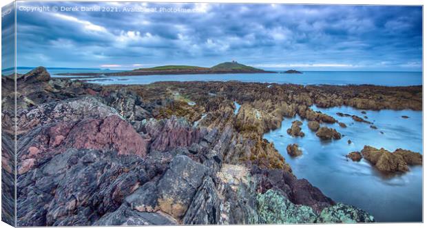 Sunrise at Ballycotton Canvas Print by Derek Daniel